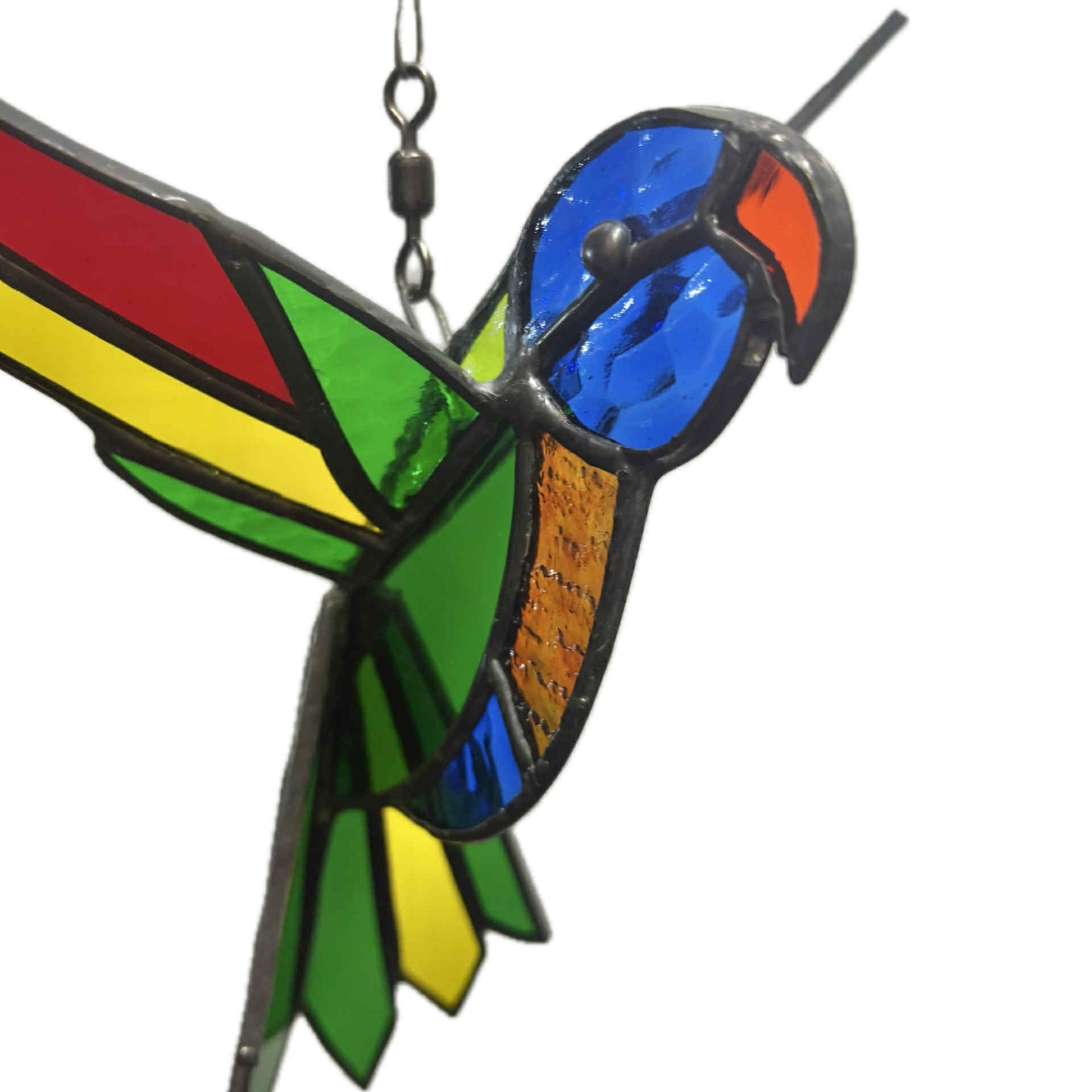 SWAN GLASS - 3D RAINBOW LORIKEET - Stained Glass Ornament