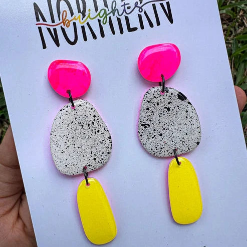 Northern Brights - Athena Dangles - Spray Neon Block