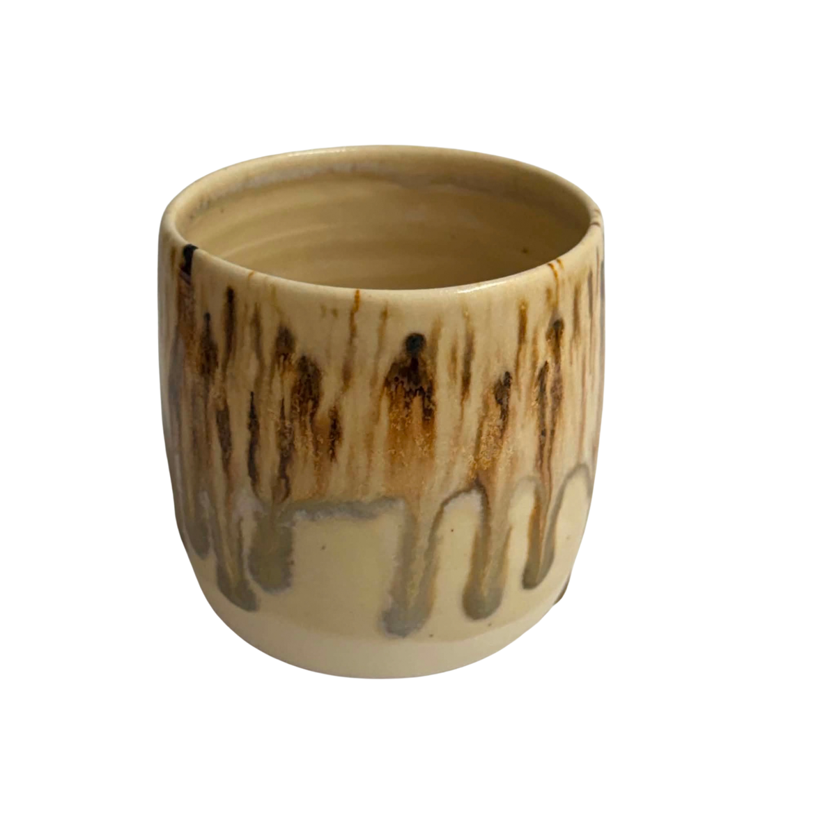 POTTERESS BY ALICIA - Latte Cup White Clay Brown Drizzle #2