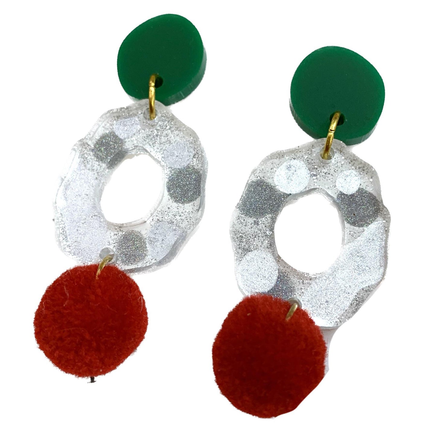 THIS BIRD HAS FLOWN- Funky Christmas Earrings- Rings #3