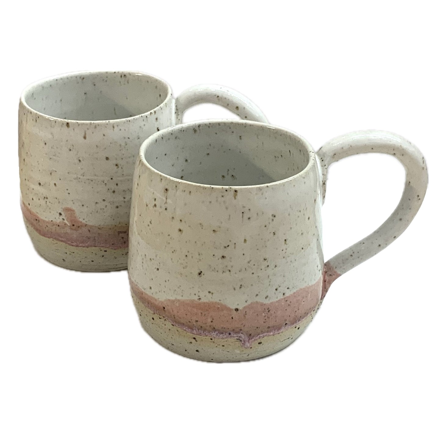 EARTH BY HAND- Pink & White Glazed Mugs