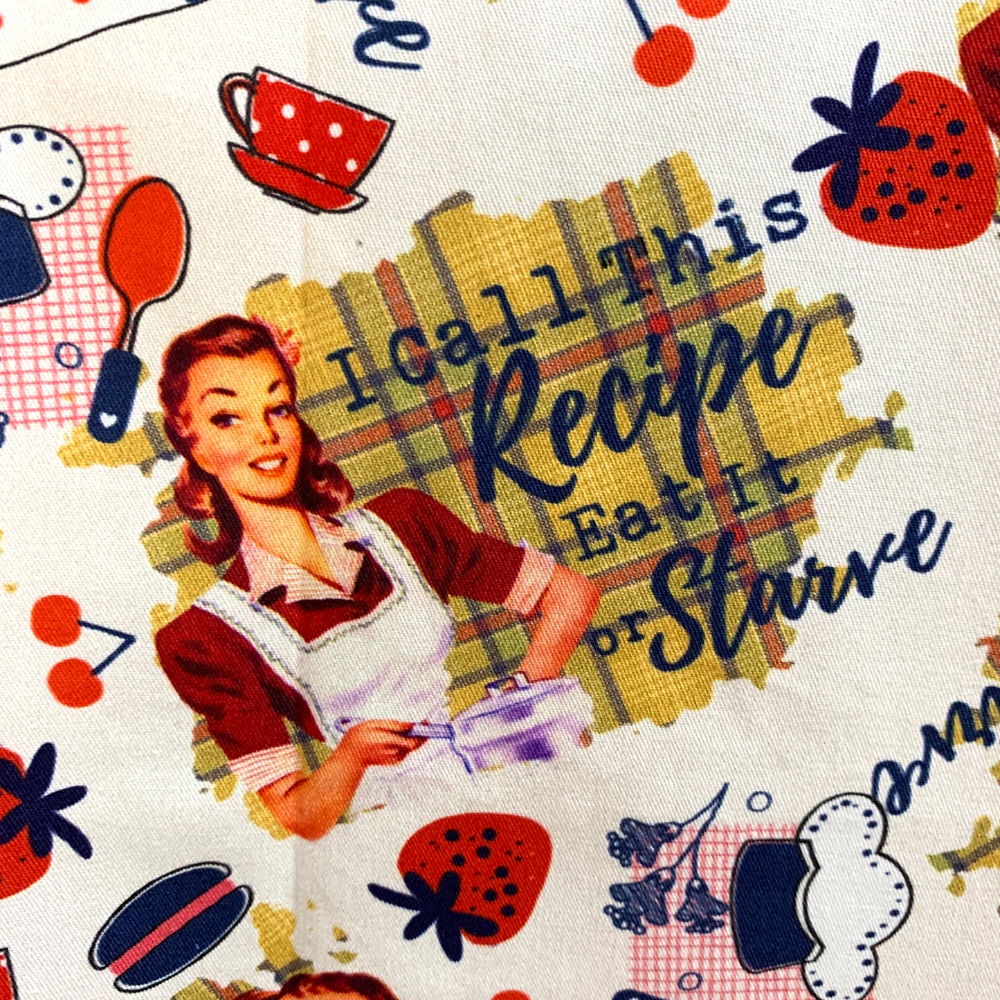 MUMMA WHOOPEE - "Eat it or Starve" FABRIC APRON