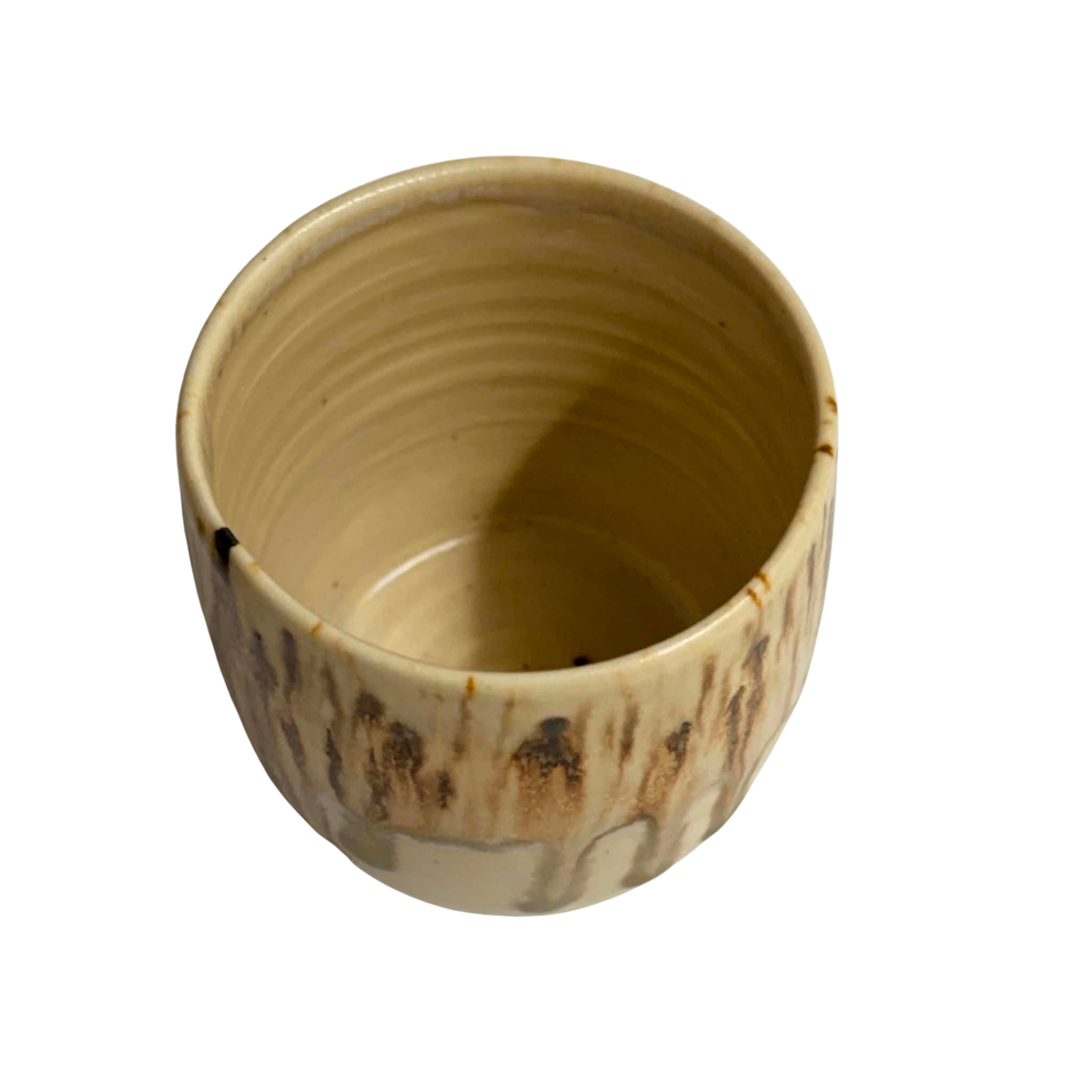 POTTERESS BY ALICIA - Latte Cup White Clay Brown Drizzle #2