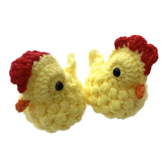 BEAKNITS- PALE YELLOW CROCHETED CHICKEN