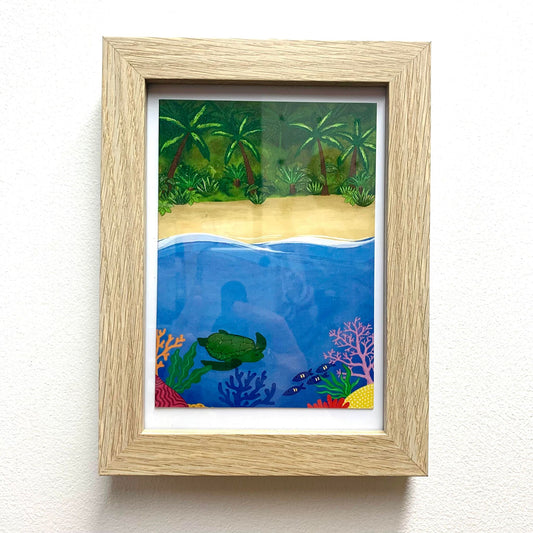 CHLOE AQUILINA STUDIO- "WHERE THE RAINFOREST MEETS THE REEF" Framed Image