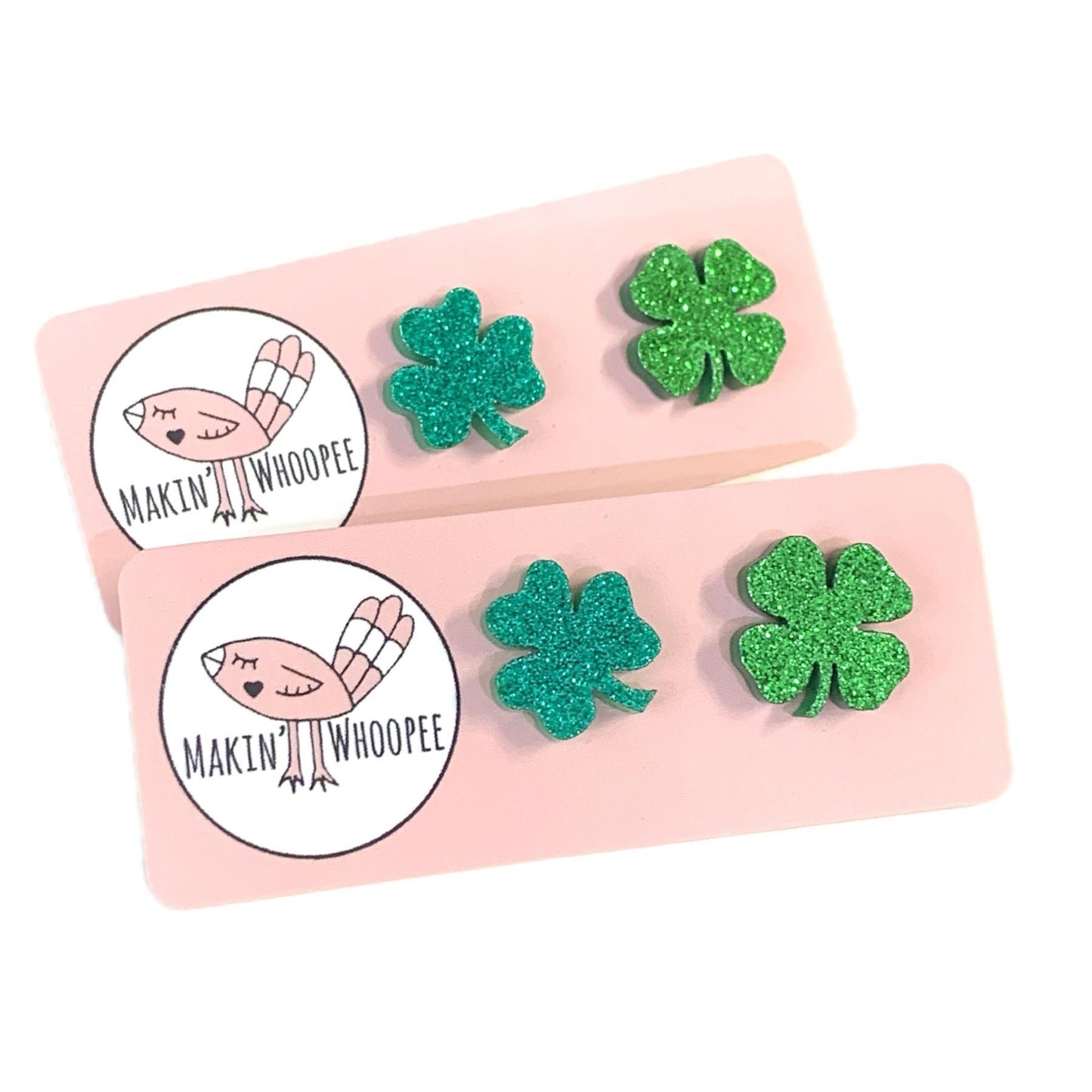 MAKIN' WHOOPEE - Mismatched Shamrock & Clover Studs