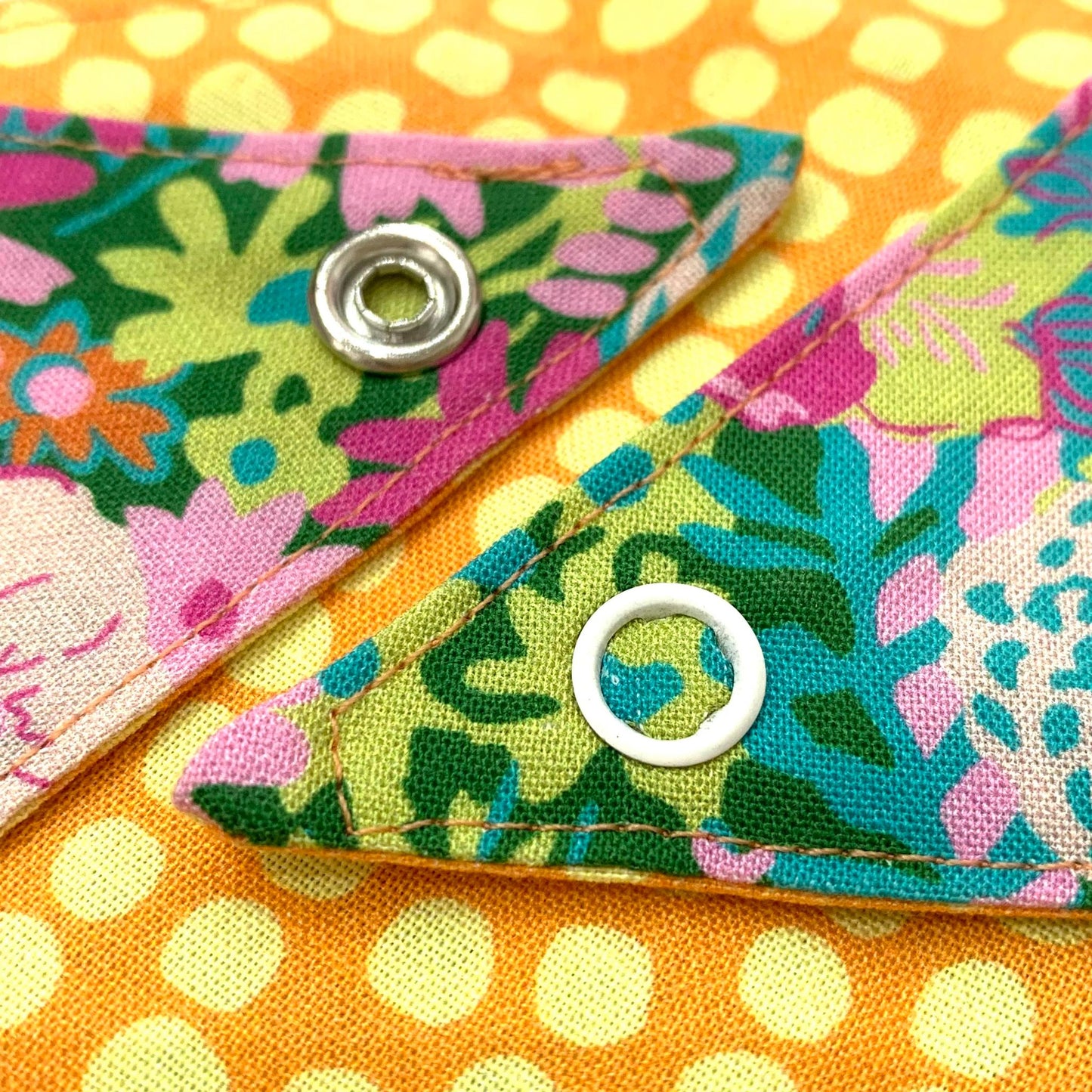 MAKIN' WHOOPEE - Small Pet Bandana- Colourful Floral & Citrus Spots