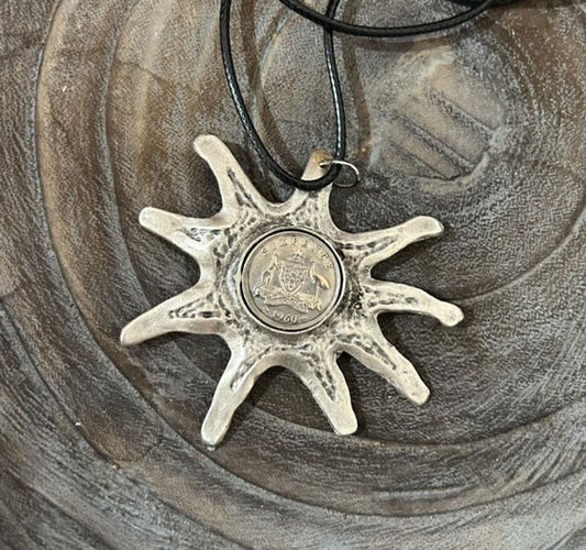 MOLLY MADE- "1960 Sixpence" Burst Pendant Necklace