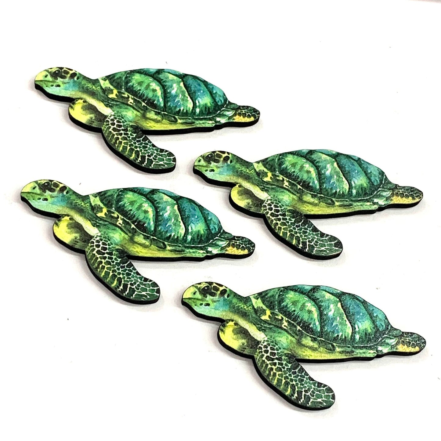 MAKIN' WHOOPEE BROOCH - Green Sea Turtle  - Printed Timber Brooch