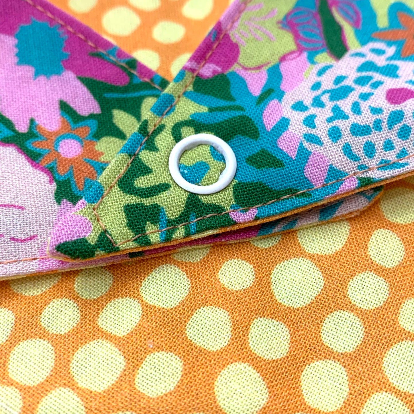 MAKIN' WHOOPEE - Small Pet Bandana- Colourful Floral & Citrus Spots