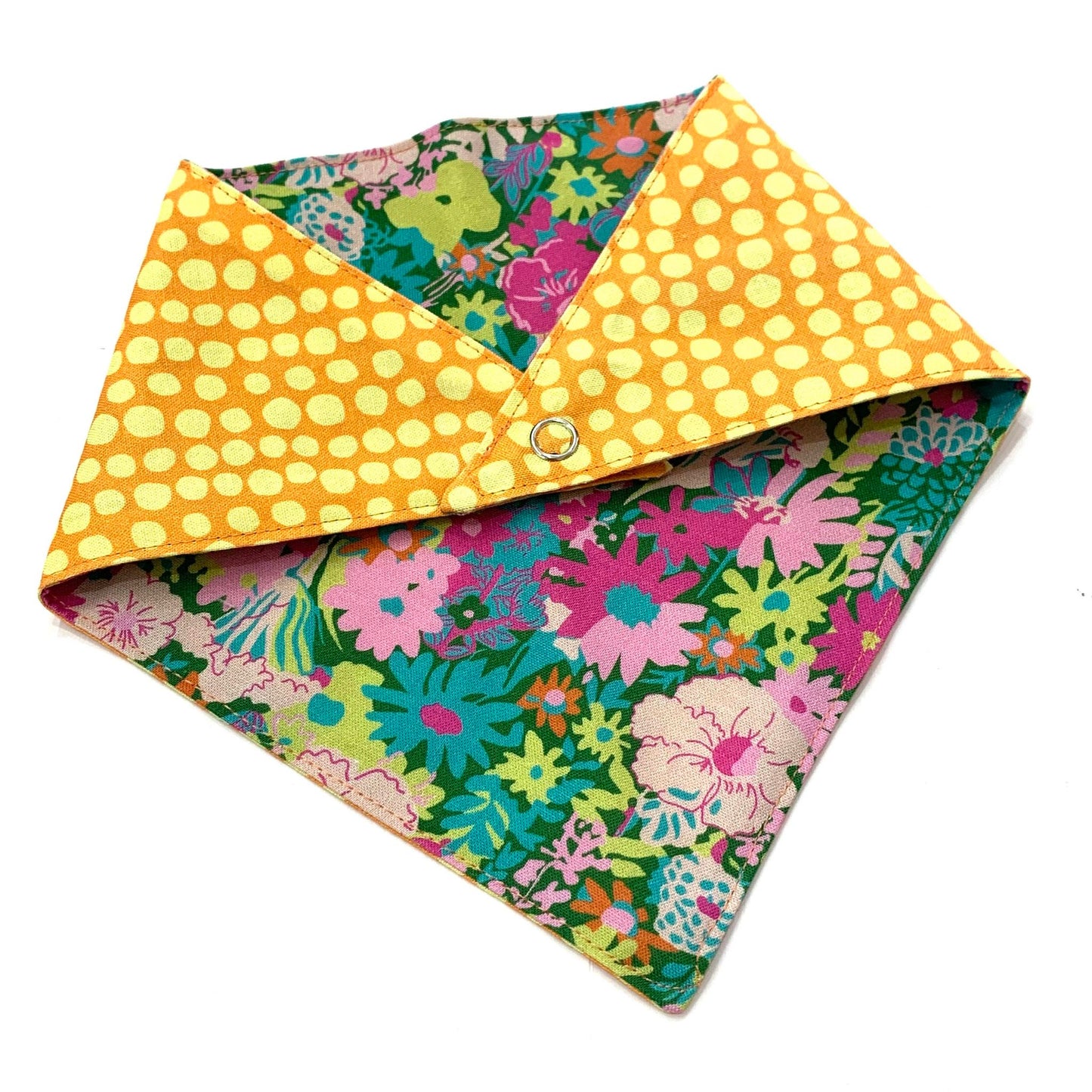 MAKIN' WHOOPEE - Small Pet Bandana- Colourful Floral & Citrus Spots