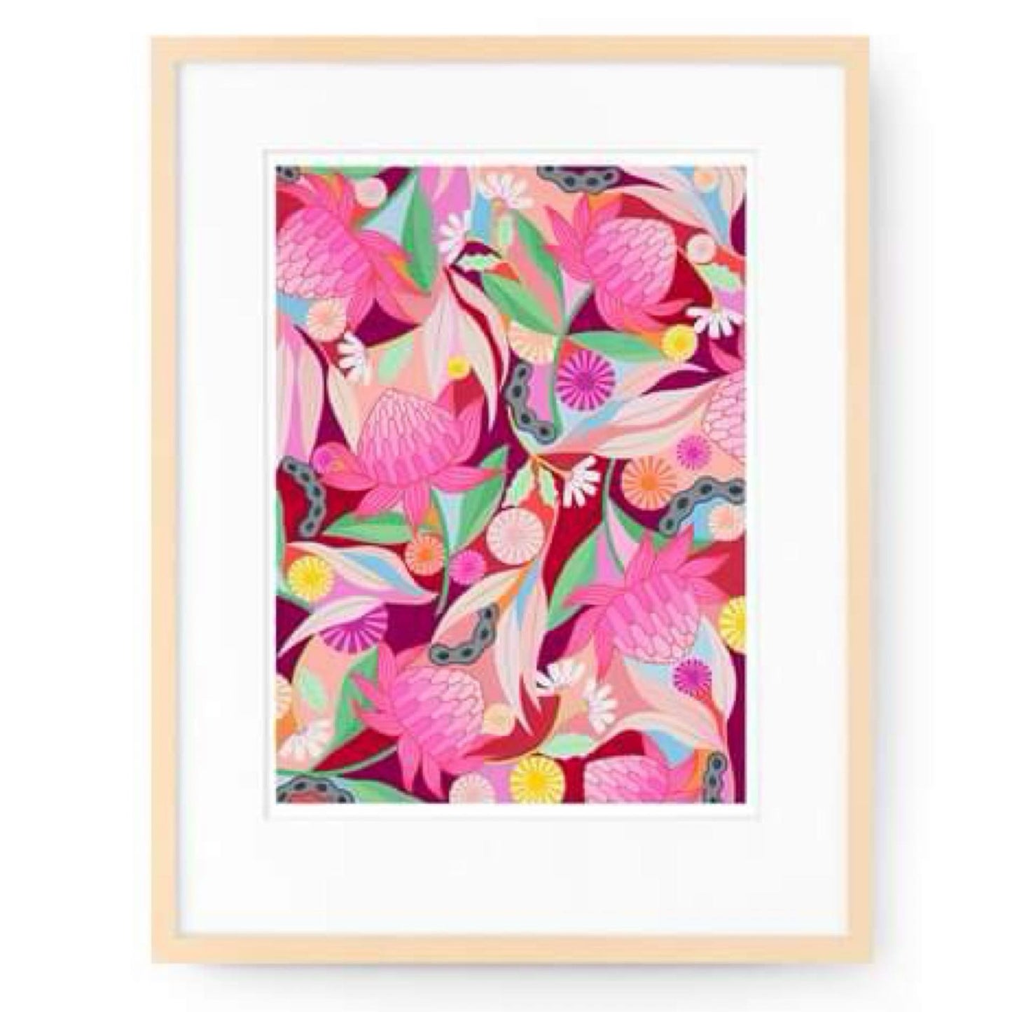 CLAIRE ISHINO- MEDIUM LIMITED EDITION A4 PRINTS- WARATAH WHIRL