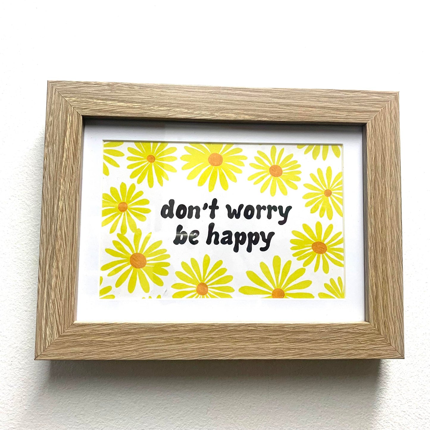 AHD PAPER CO - "DON'T WORRY BE HAPPY" - Framed Print
