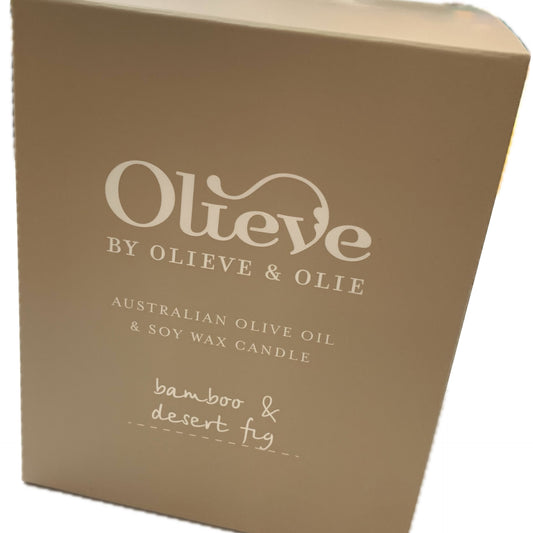 OLIEVE AND OLIE- Bamboo & Desert Fig- Ceramic Candle