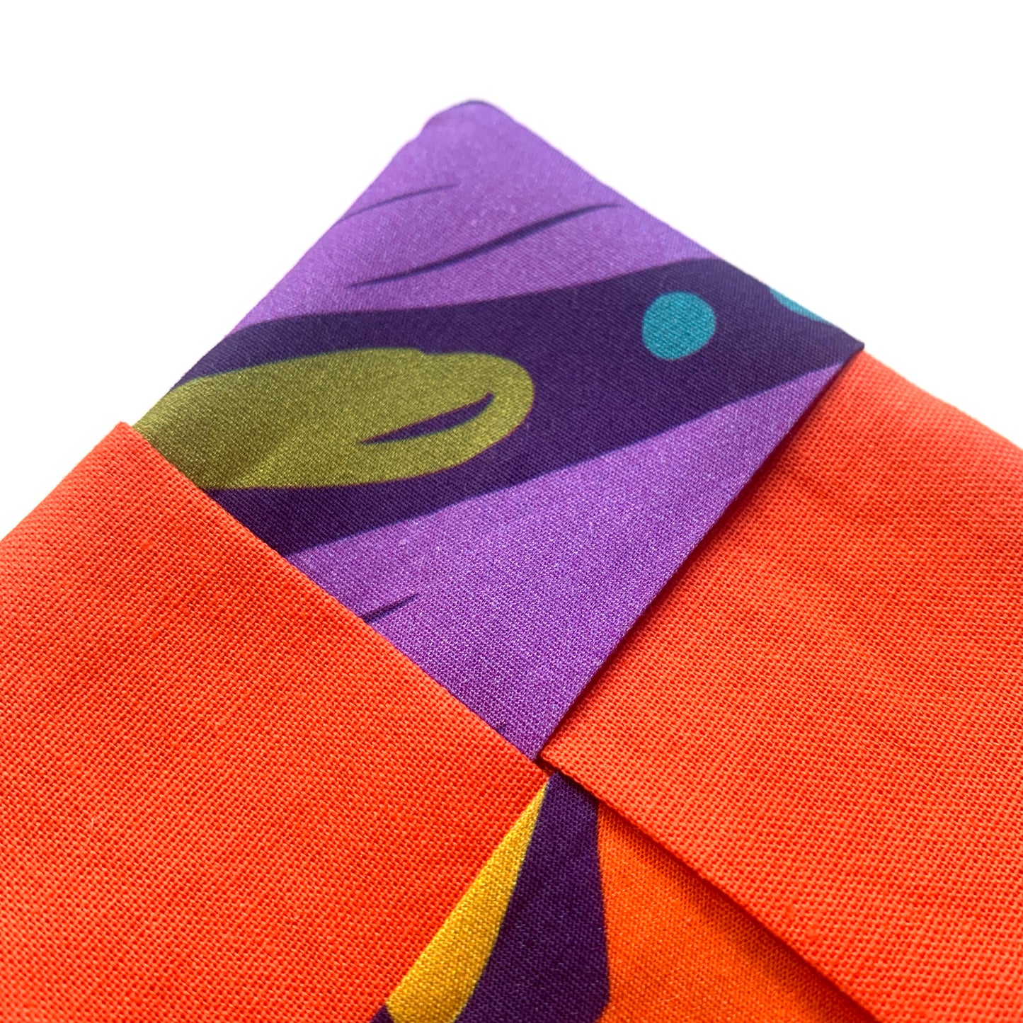 MUMMA WHOOPEE- SINGLE WINE GLASS SLIPPER/COASTERS- Abstract Ellie & Orange