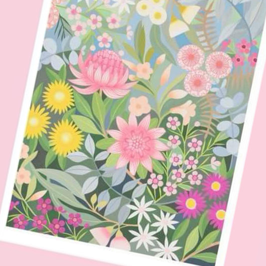 CLAIRE ISHINO- LARGE LIMITED EDITION A3 PRINTS- BUSH BOUQUET