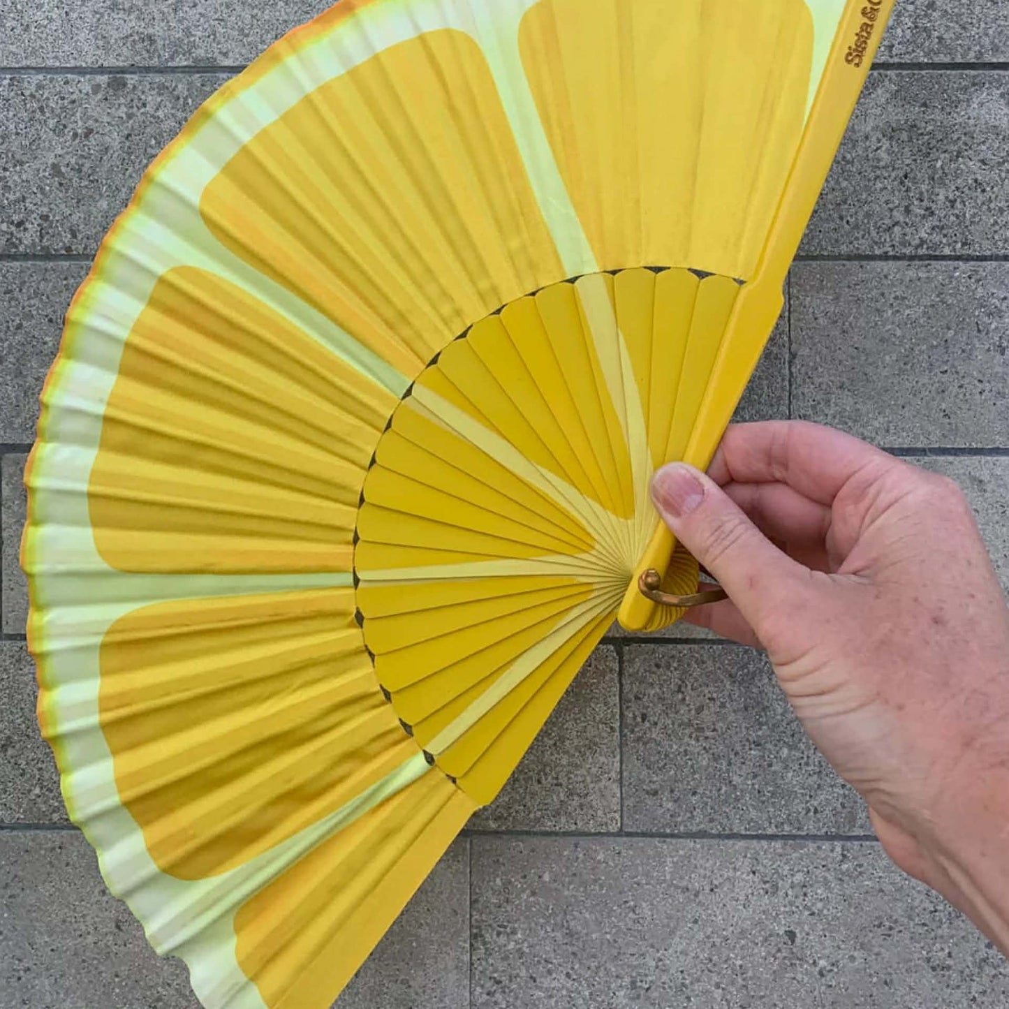 SISTA & CO. - BESPOKE HAND FANS - Lemon Twist