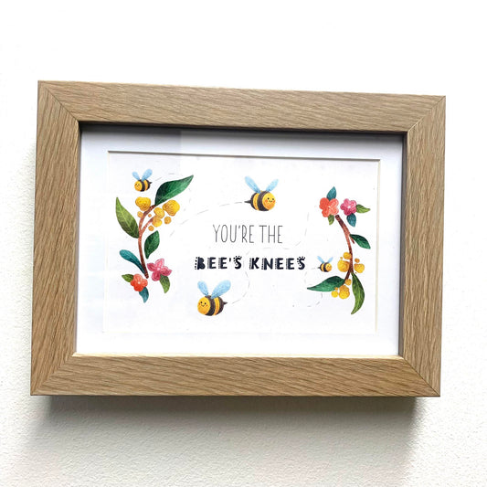 STRAY LEAVES - "THE BEES KNEES" - Framed Print