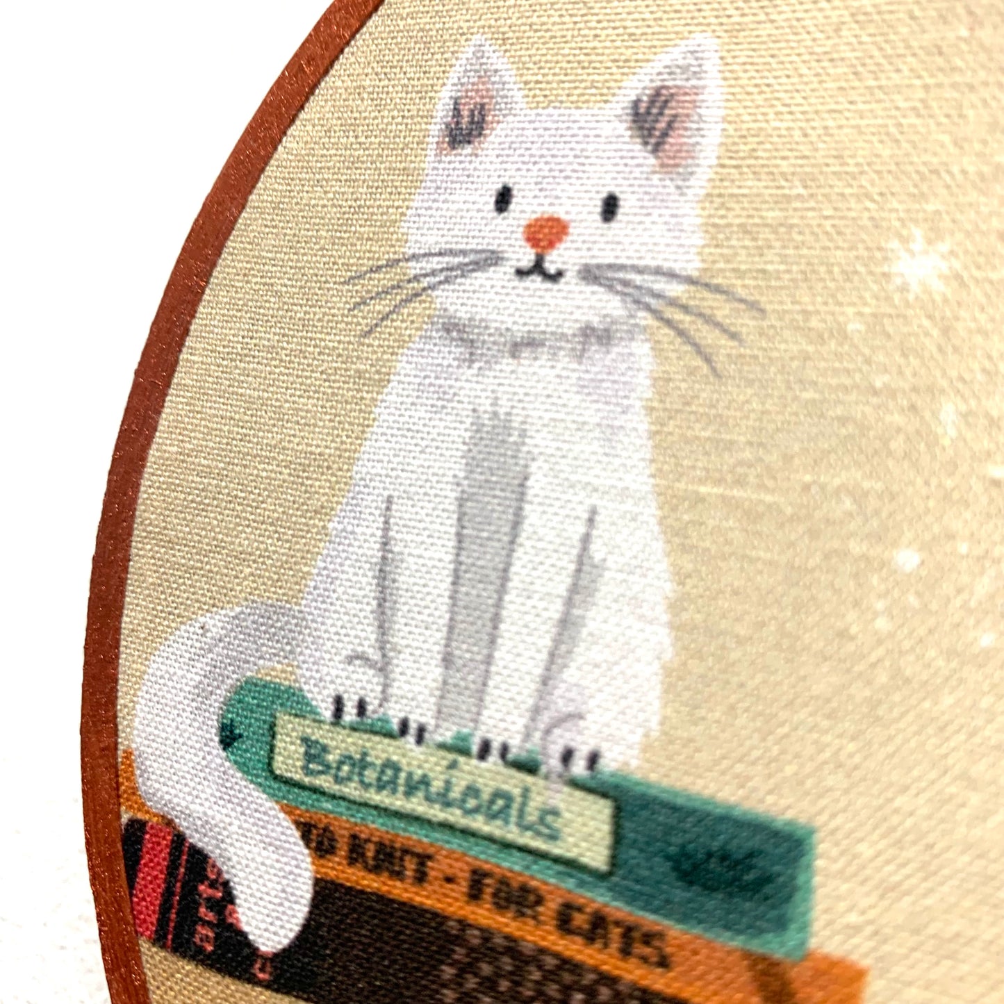 MAKIN' WHOOPEE- "Literary Kitties"- Small Embroidery Hoop Decoration