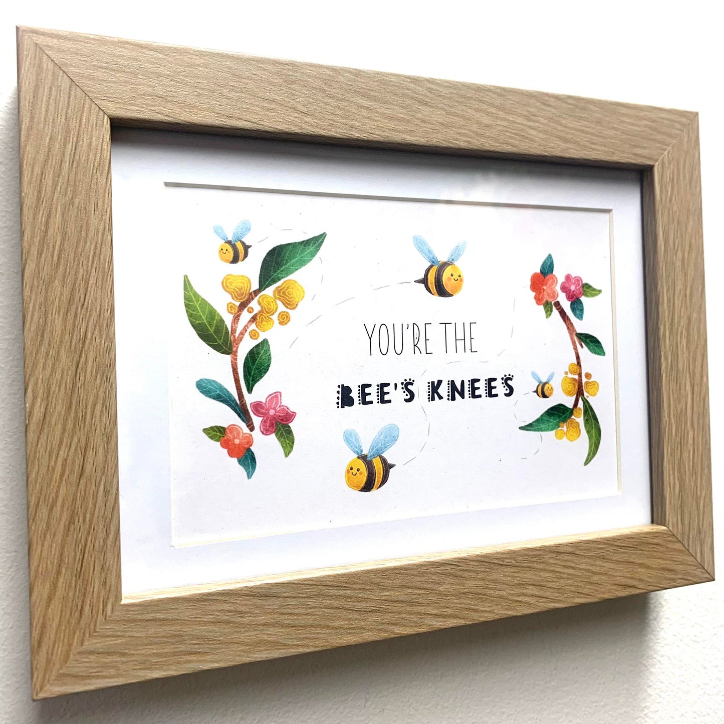 STRAY LEAVES - "THE BEES KNEES" - Framed Print