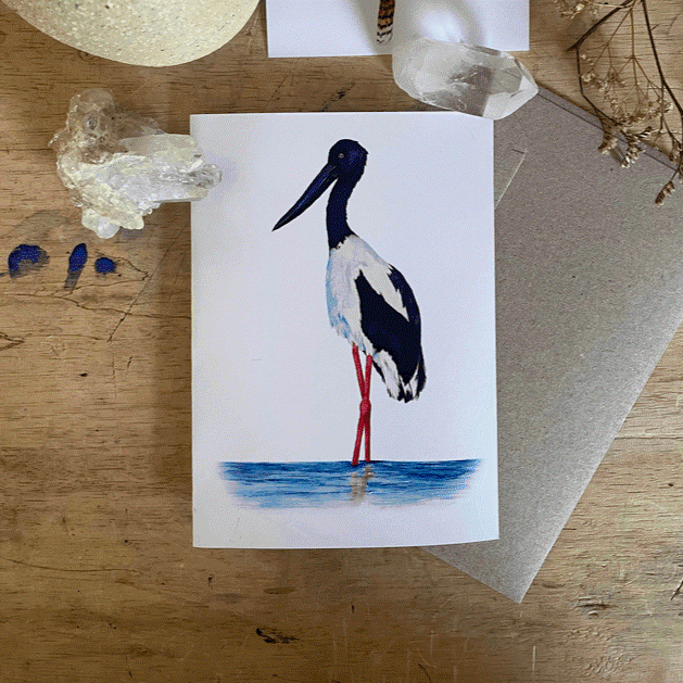 Shanna Trees Creations- Jabiru Regular Greeting Card