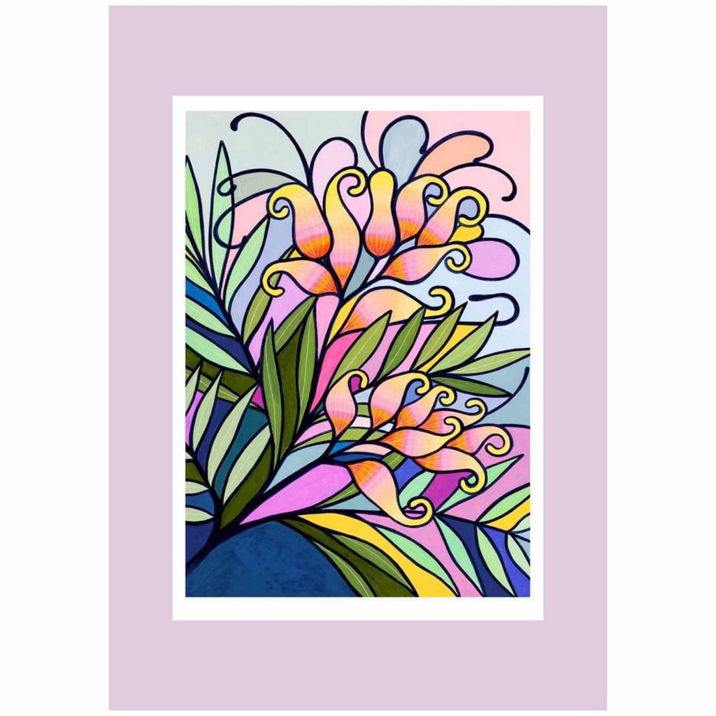 CLAIRE ISHINO- SMALL LIMITED EDITION A5 PRINTS- Grevillea in the Garden