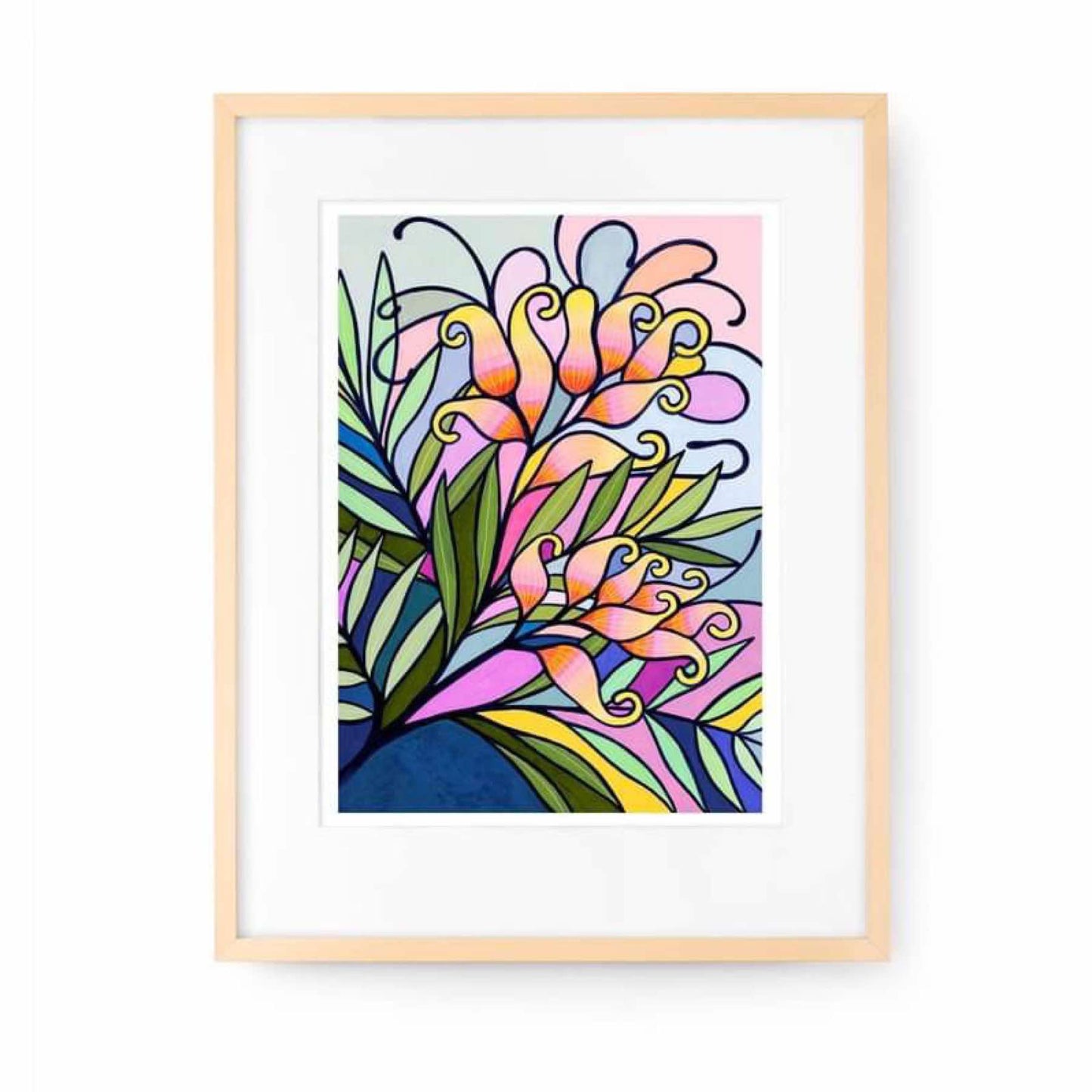 CLAIRE ISHINO- SMALL LIMITED EDITION A5 PRINTS- Grevillea in the Garden