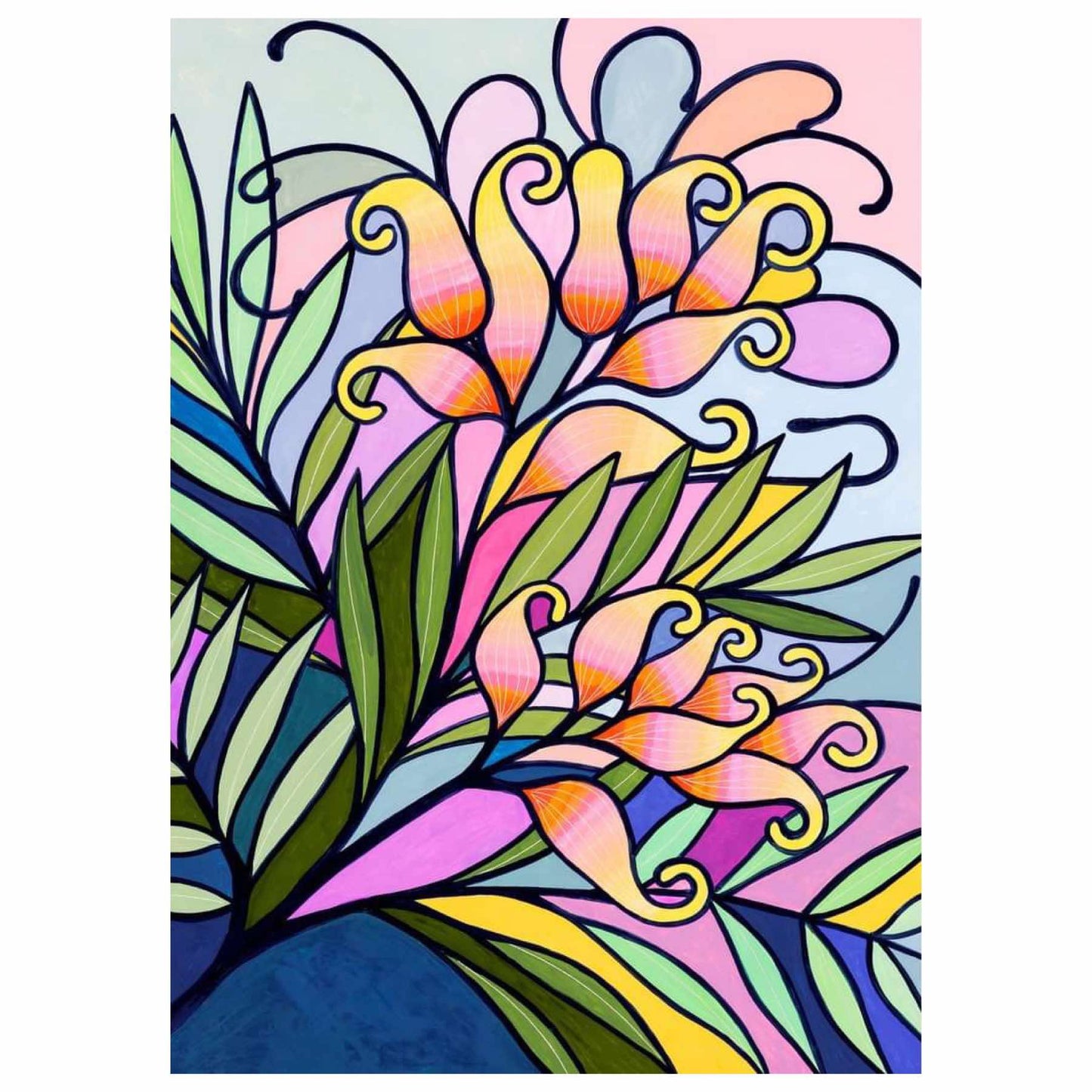 CLAIRE ISHINO- SMALL LIMITED EDITION A5 PRINTS- Grevillea in the Garden