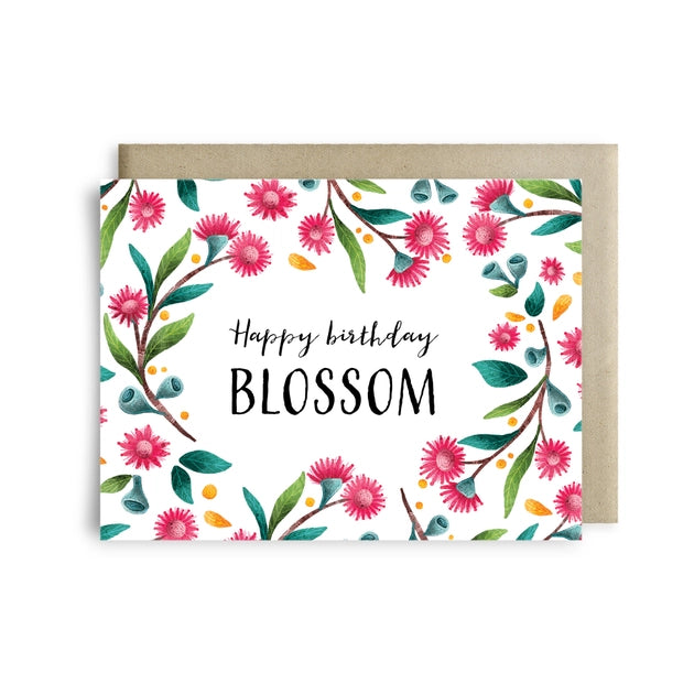 Stray Leaves- Happy Birthday Blossom Card