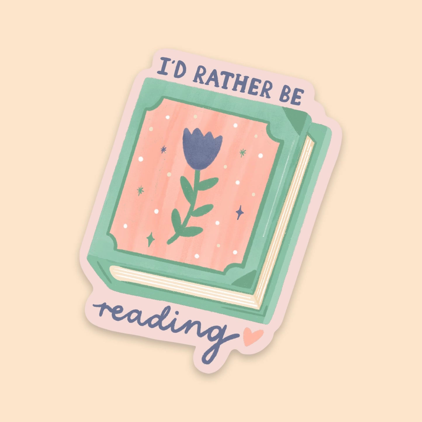 LAUREN SISSONS STUDIO- "I'd Rather be Reading" - Sticker