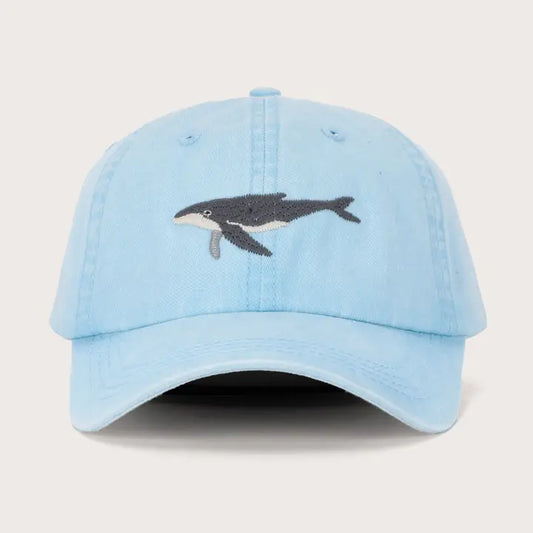 PALLION POINT - FISH LIDS - Humpback Whale Cap in Light Blue