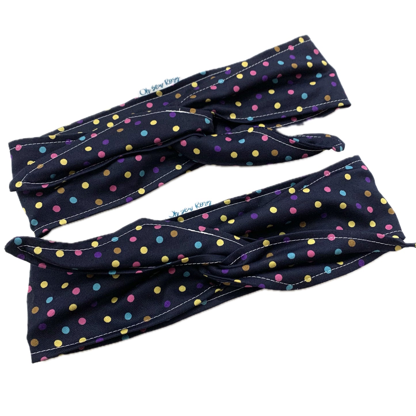 OH SEW ROSY: WIRE HEADBAND - Navy Confetti