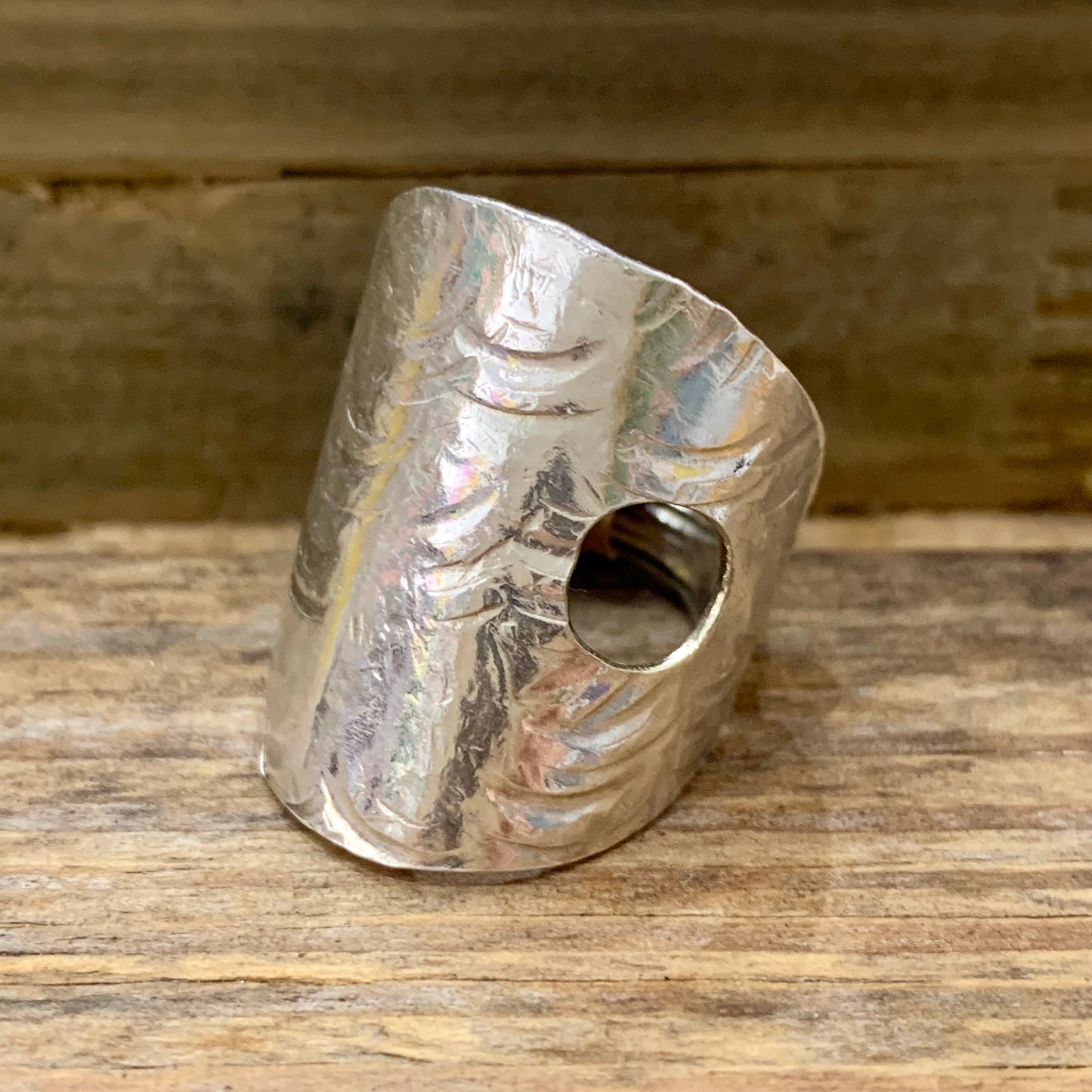 MOLLY MADE- Saddle Spoon Ring #4 - Punched