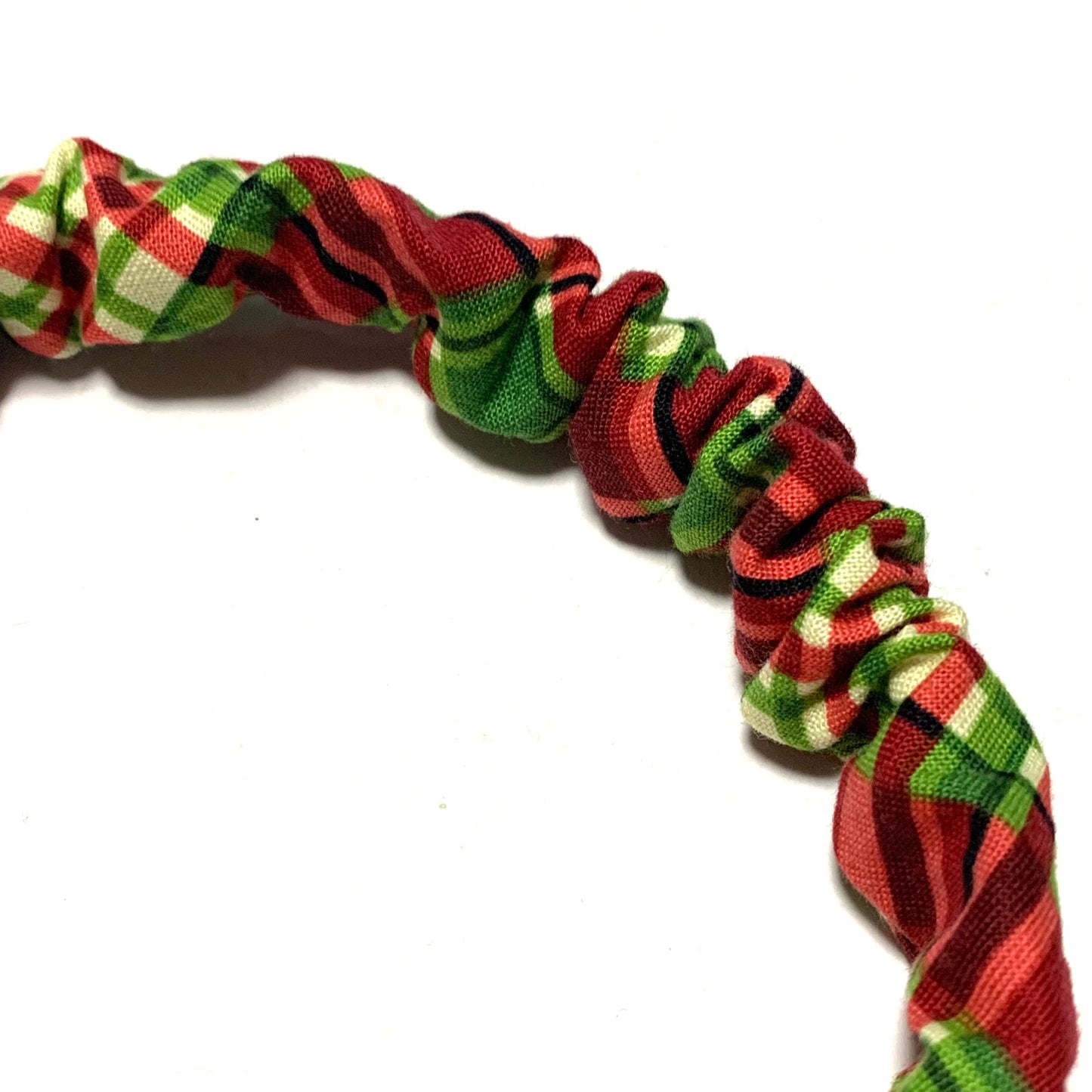 THIS BIRD HAS FLOWN -  SMALL CHRISTMAS SCRUNCHIE HEADBANDS- Festive Tartan