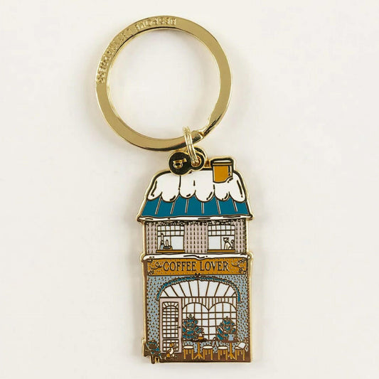 BESPOKE LETTERPRESS - Coffee Lover - Enamel Key Ring