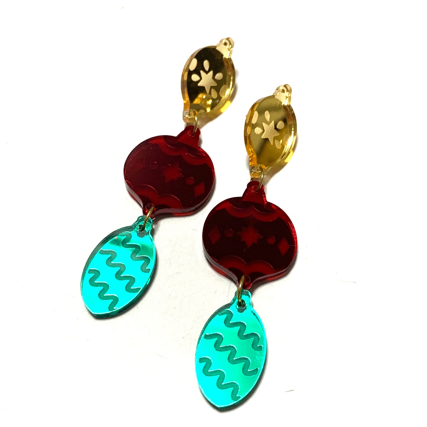 THIS BIRD HAS FLOWN - “BEAUTIFUL BAUBLES” CHRISTMAS 3 PIECE DANGLES