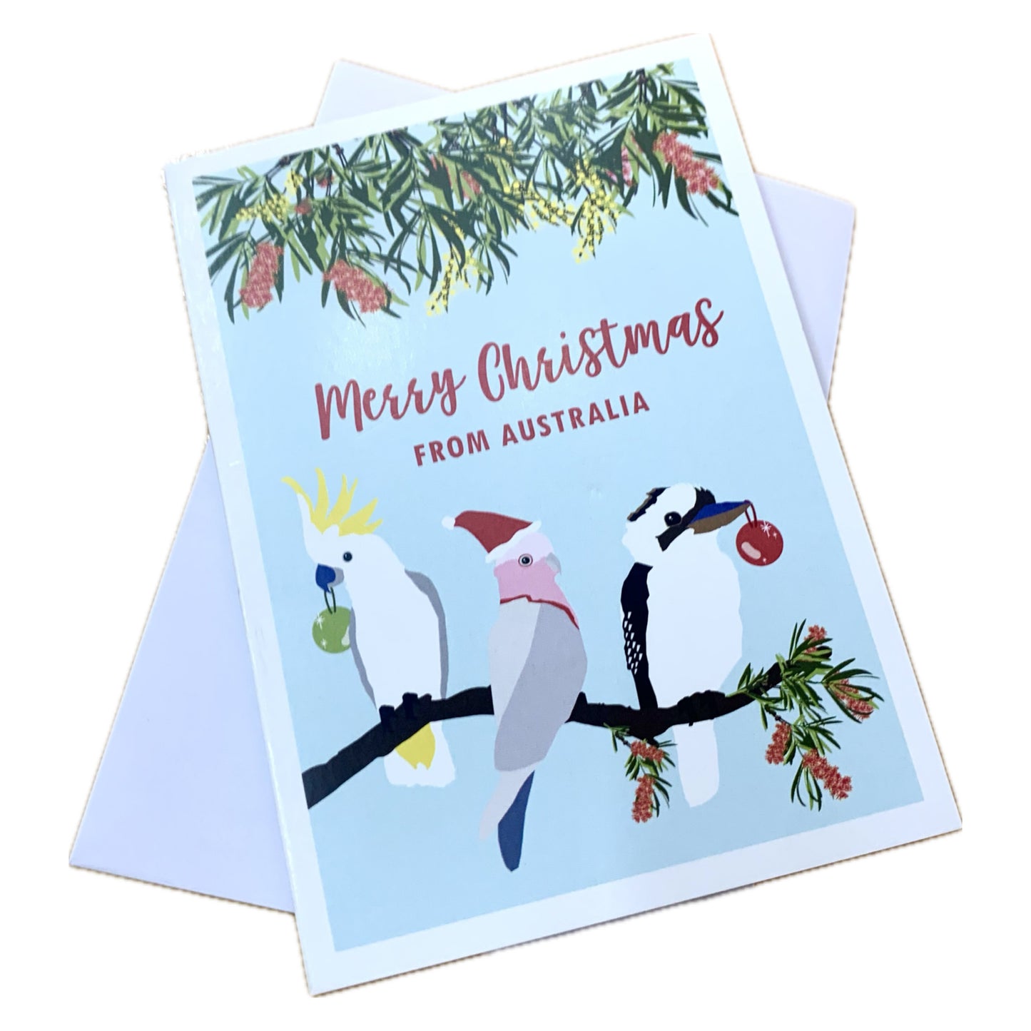 CANDLEBARK CREATIONS - "Christmas Birds" Australiana - 8 Pack of Cards