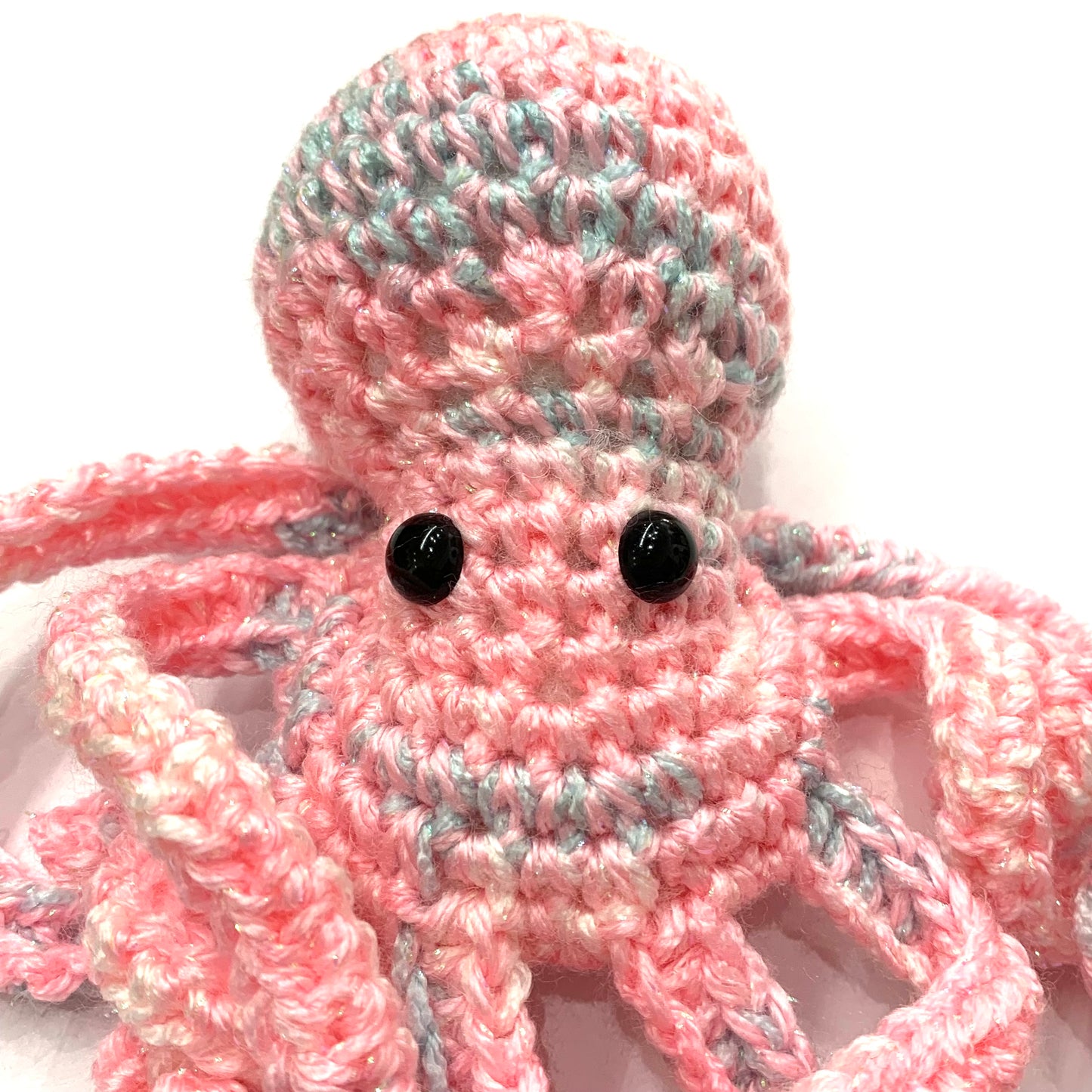 BEAKNITS- CROCHETED OCTOPUS - Light Pink & Blue