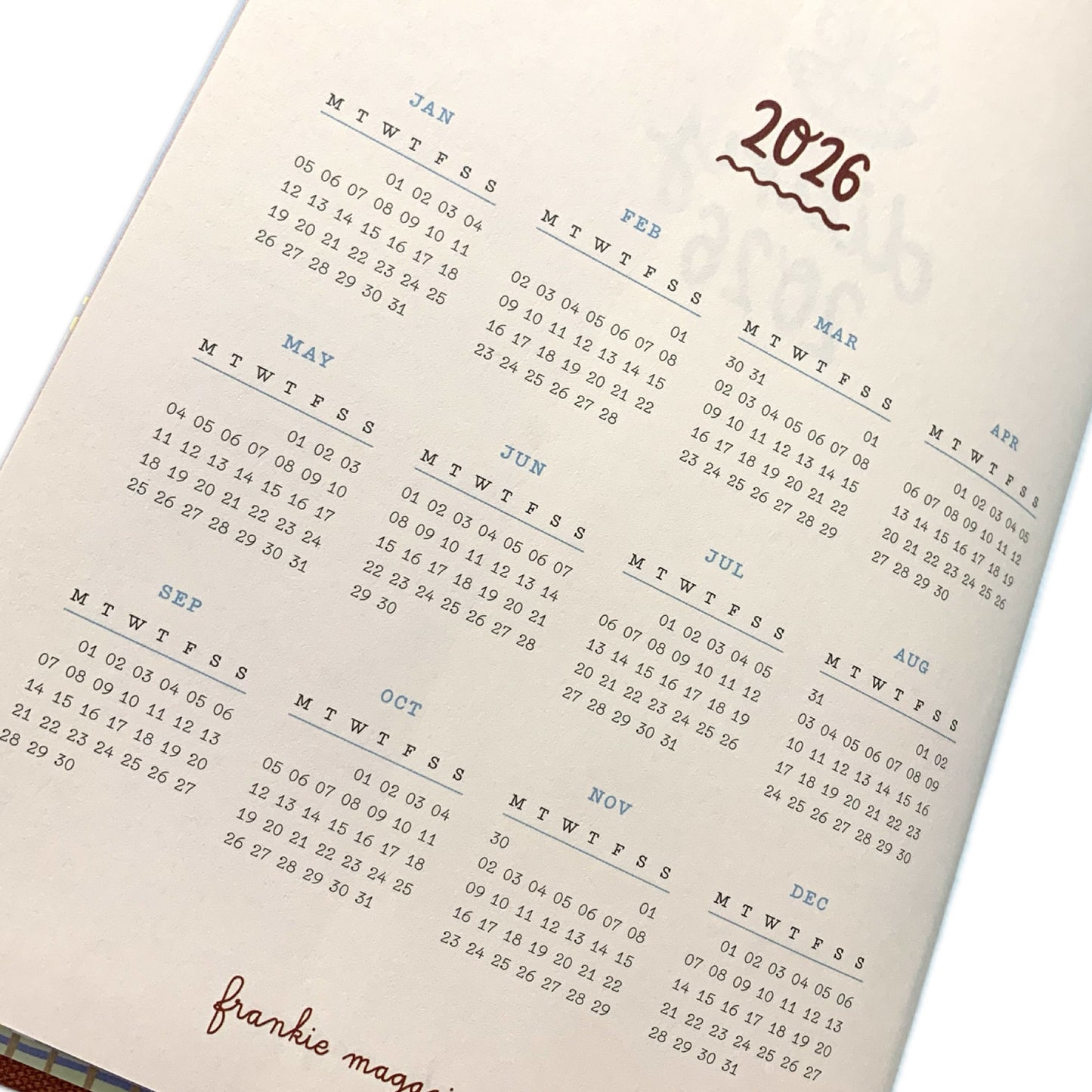 FRANKIE - 2026 DIARY