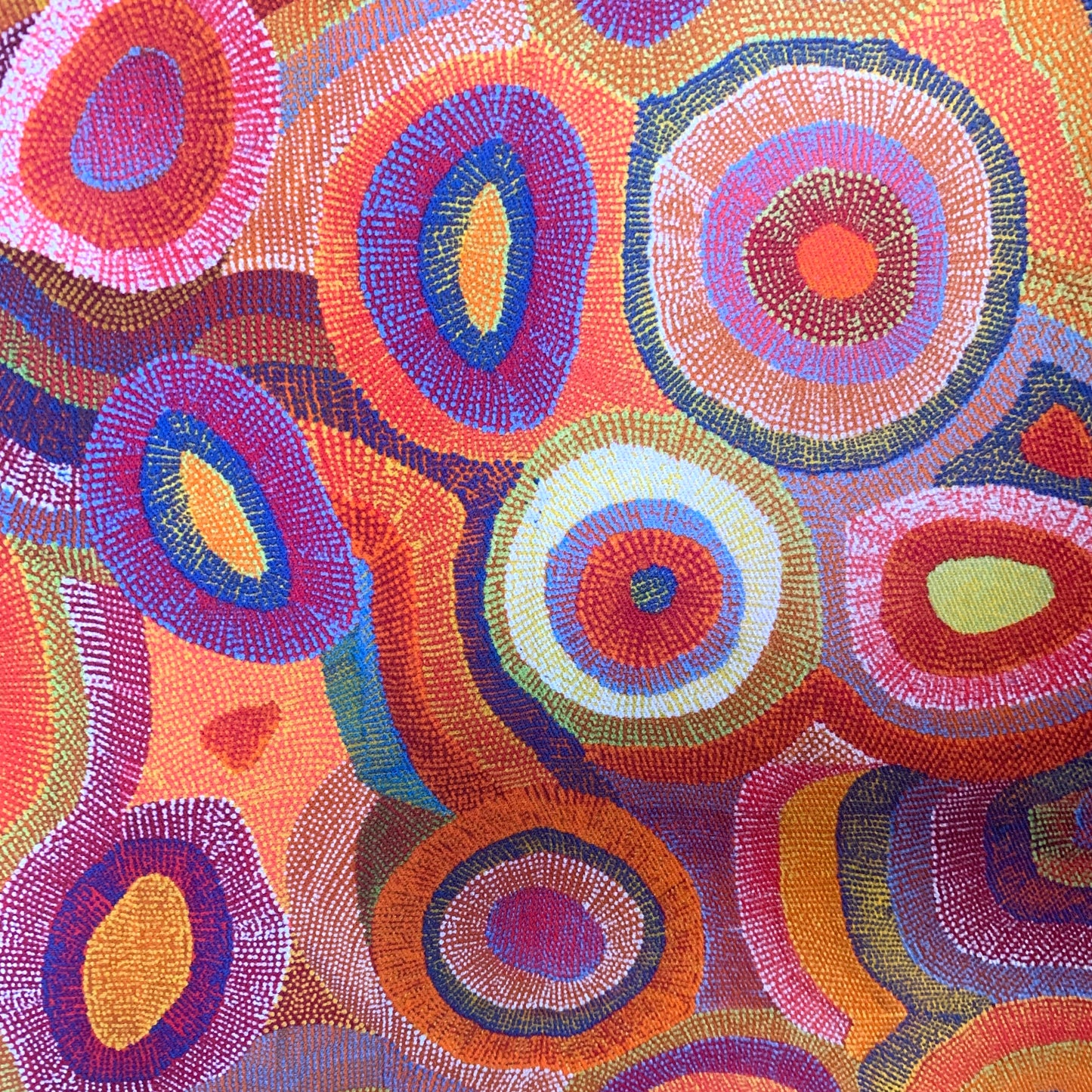 MUMMA WHOOPEE - "Jukurrpa- Water Dreaming" FABRIC APRON- Warlukurlangu Fabric