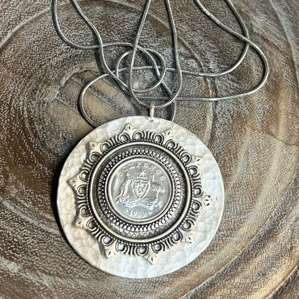 MOLLY MADE- "1962 Sixpence" Pendant Necklace