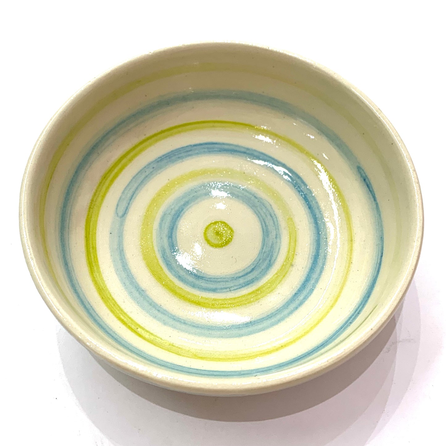 EARTH BY HAND- Line Dish #3- Lime/Blue