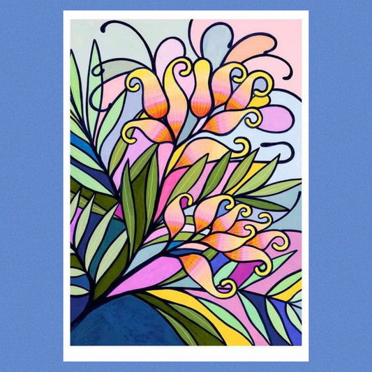 CLAIRE ISHINO- MEDIUM LIMITED EDITION A4 PRINTS- Grevillea in the Garden