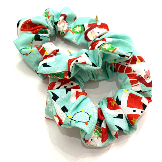 MAKIN' WHOOPEE - Regular “Aqua Cheeky Santa” SCRUNCHIE