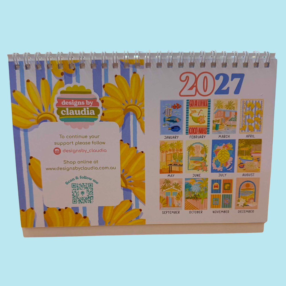 DESIGNS BY CLAUDIA - 2027 DESK CALENDAR A5
