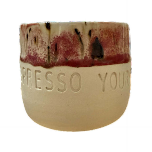 POTTERESS BY ALICIA - ESPRESSO YOURSELF - Hand Stamped Mug