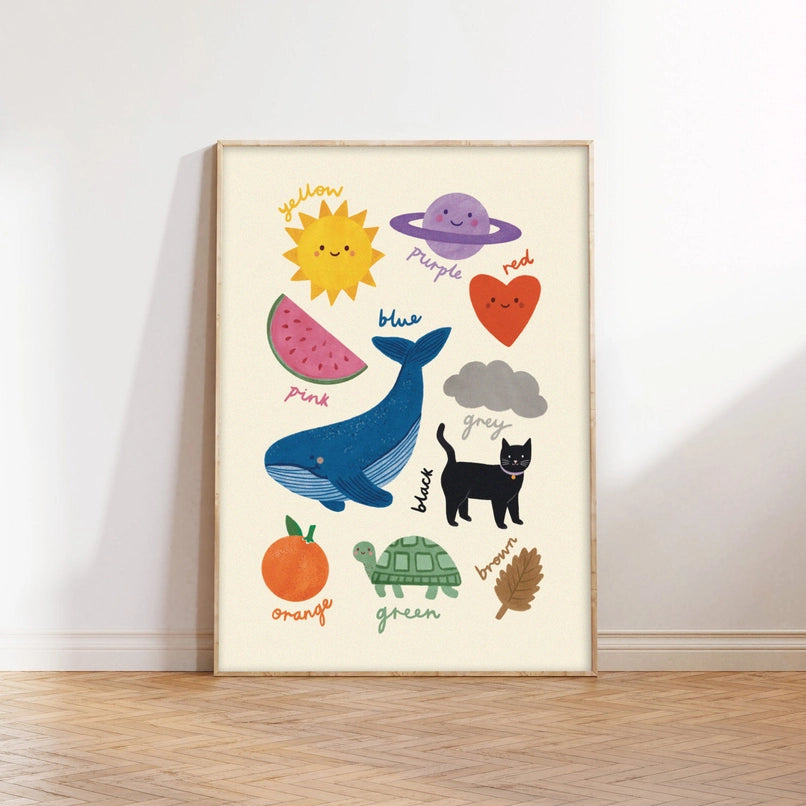 LAUREN SISSON STUDIO- Colours Print - A3 Educational Kid's Wall Art