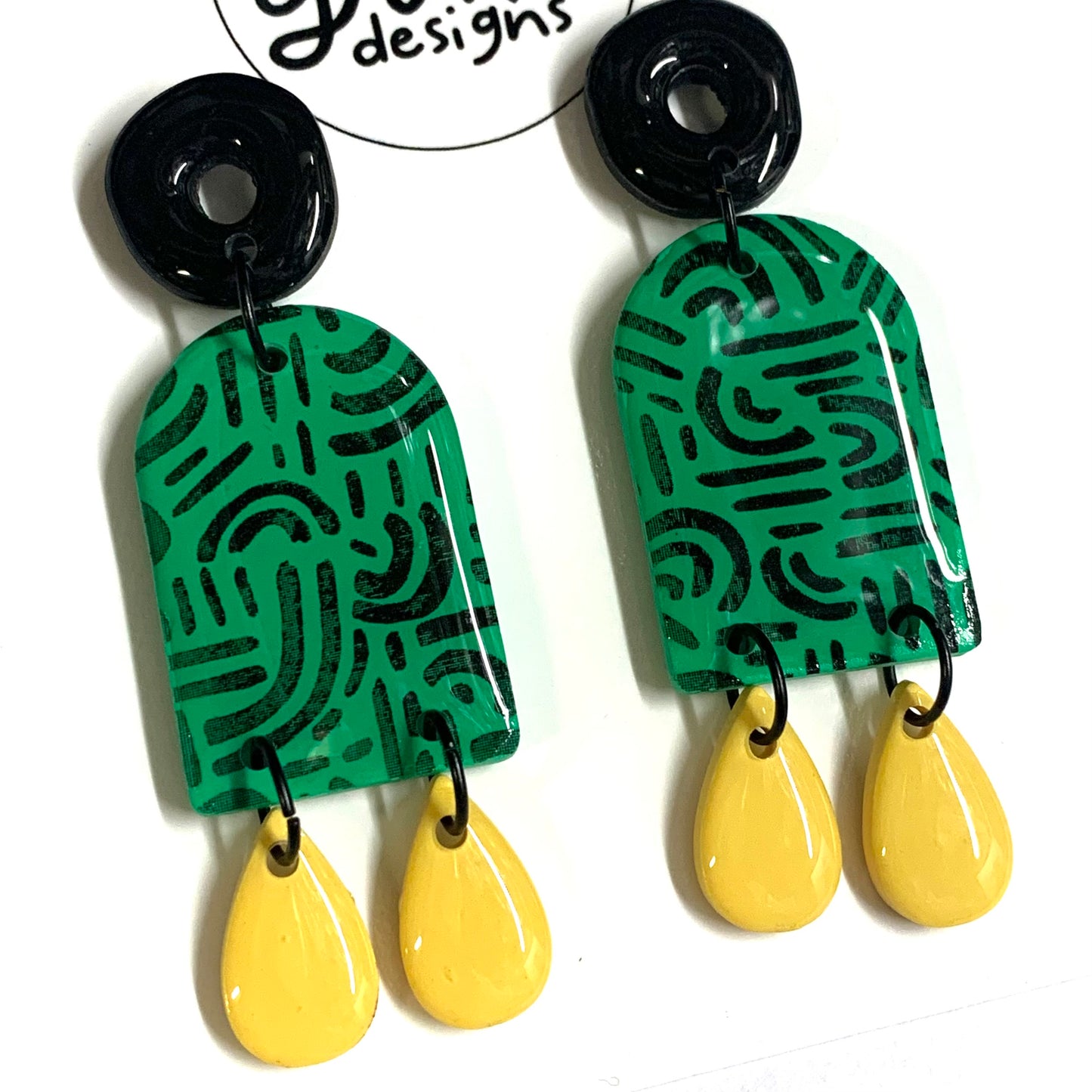 Dang Girl Designs - Citrus Arch Drops- Donut Studs