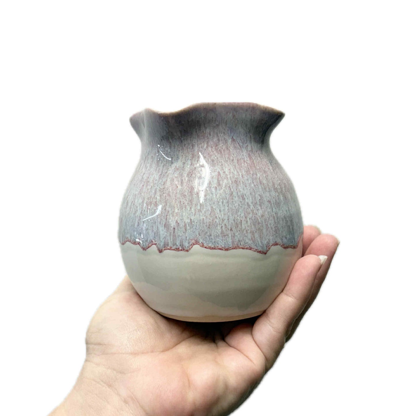 EARTH BY HAND- Pink and Blue Drizzle Vase 2
