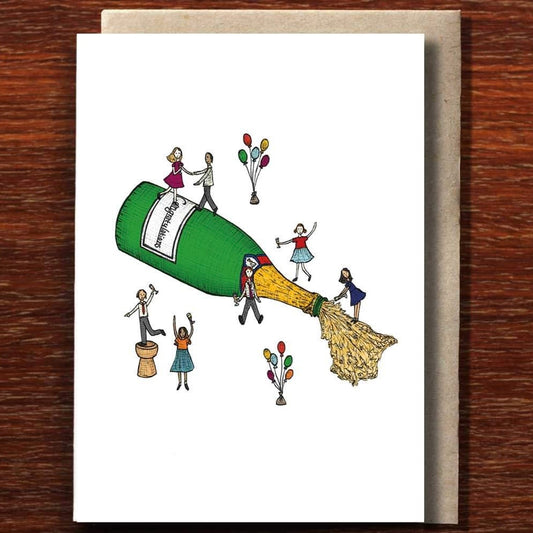 The Nonsense Maker- Champagne Party - Greeting card